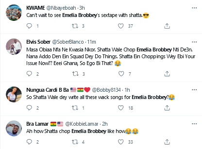 How Social media users reacted to news that Shatta wale slept with Emelia Brobbey