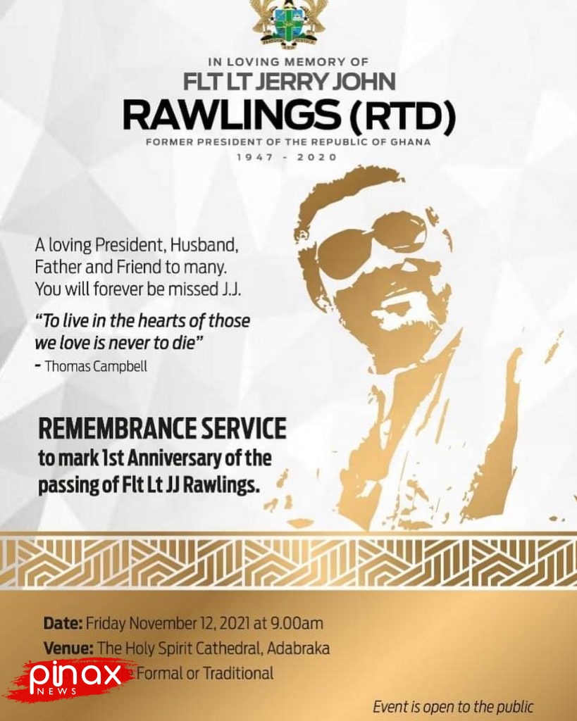 Naana Konadu Agyemang Rawlings reveals details to mark 1st Anniversary of the late JJ Rawlings