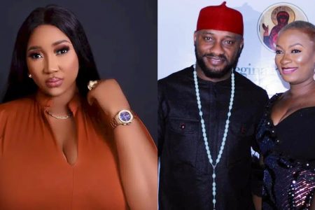 Yul Edochie Shades Wife May after she Stepped out without her Ring