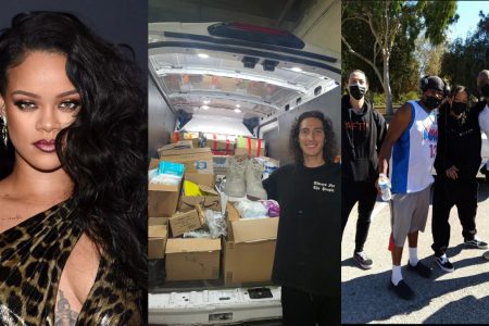 Rihanna Donates To Homeless Vets In West Los Angeles
